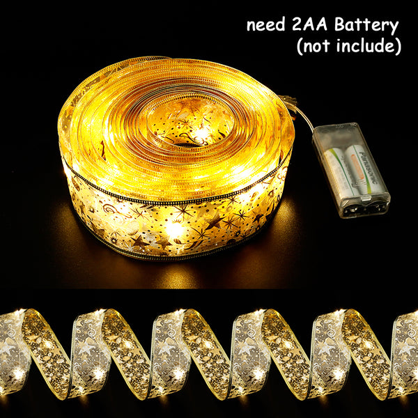 Enchanting Christmas Ribbon Lights